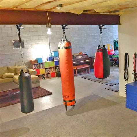 hanging boxing bag steel beam|hanging punching bag from ceiling.